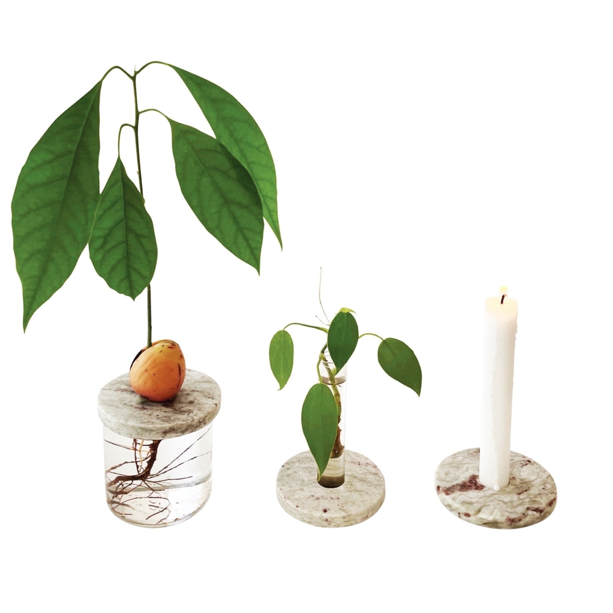 UPCYCLED STONE PROP DISC + CANDLE - RT1home