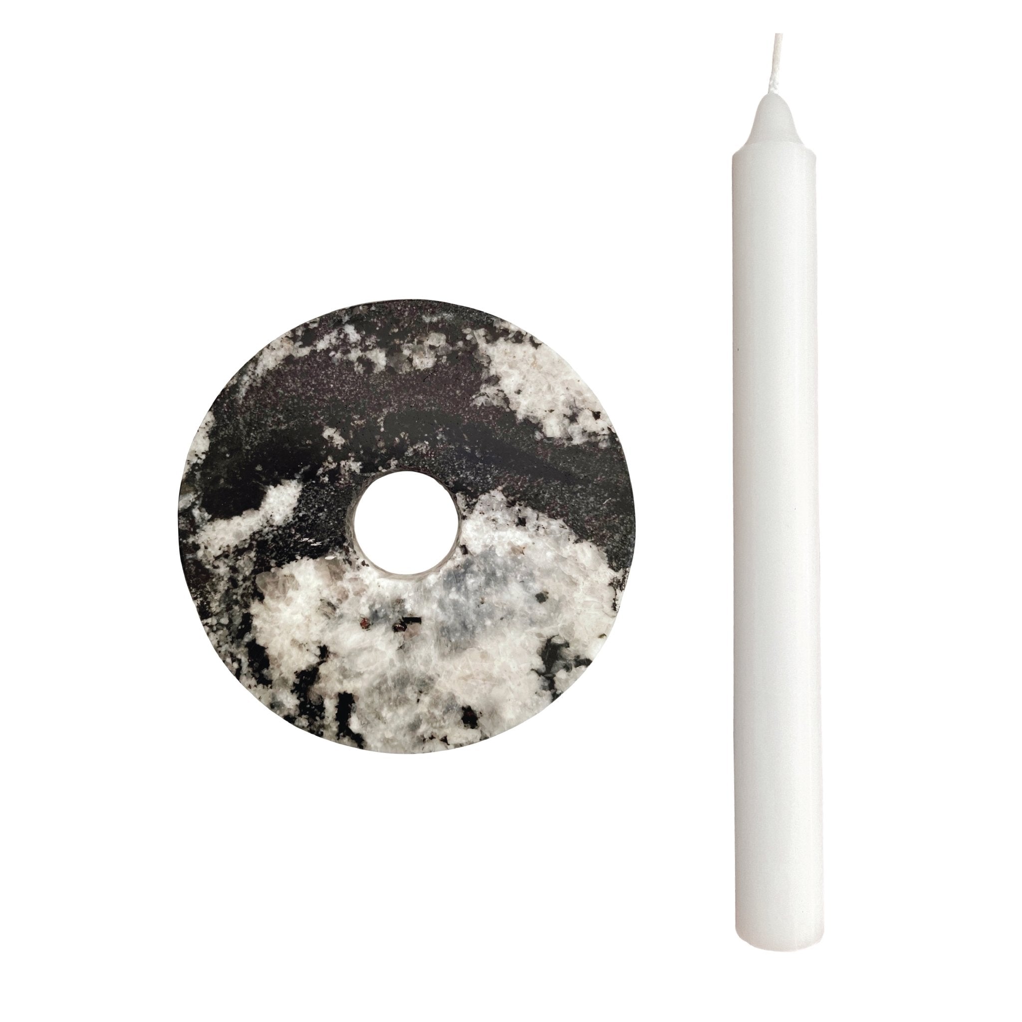 UPCYCLED STONE PROP DISC + CANDLE - RT1home