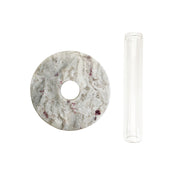 UPCYCLED STONE PROP DISC + GLASS TUBE - RT1home