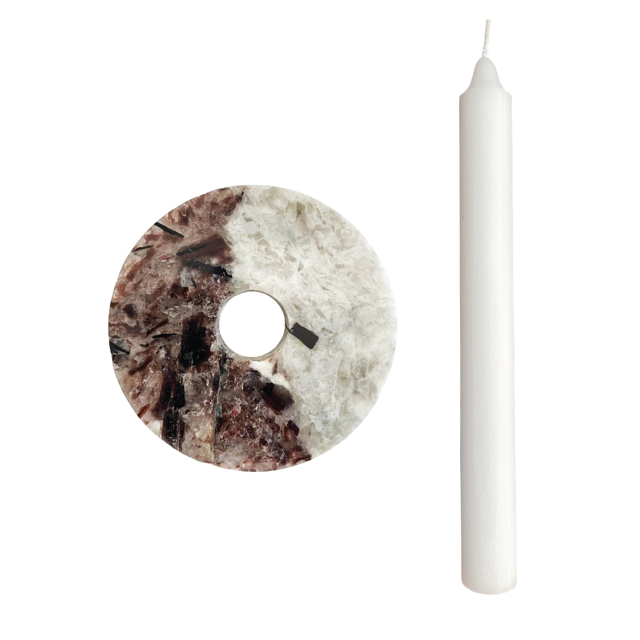 UPCYCLED STONE PROP DISC + CANDLE - RT1home